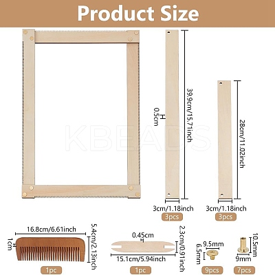 Wooden Handheld Knitting Loom TOOL-FG0001-33-1