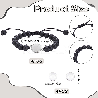 DIY Synthetic Black Stone & Glass Bracelets Making Kits BJEW-UN00024-1