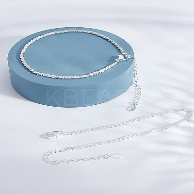 2Pcs Brass Micro Pave Cubic Zirconia Cable Chains Bracelets for Women BJEW-LP0011-12-1