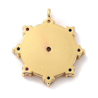 Eco-Friendly Brass Micro Pave Colorful Cubic Zirconia Pendants LS-ZIRC-C027-06G-02-RS-1