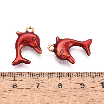 304 Stainless Steel Enamel Pendants STAS-N124-37G-1