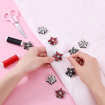 9pcs 3 colors Star Appliques PATC-GF0001-40-1