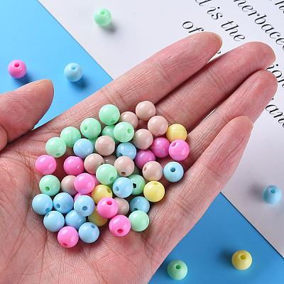 Opaque Acrylic Beads X-MACR-S370-C8mm-M1-1