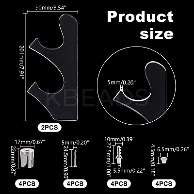 2-Tier Acrylic Sword Holder Stands ODIS-WH0086-122-1