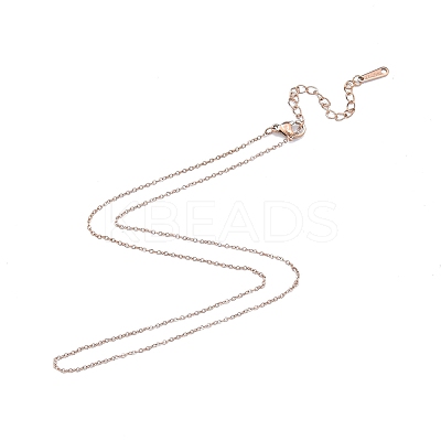 304 Stainless Steel Cable Chains Necklace for Men Women NJEW-N050-A03-R12-1