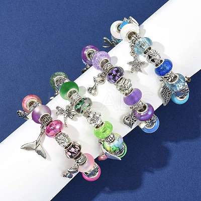 DIY Brass European Style Bracelet Making Kits DIY-FS0010-09-1