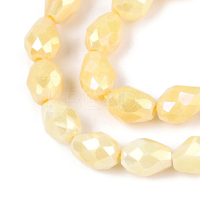 Anti-Tarnish Electroplate Glass Beads Strands X-GLAA-T025-13A-09-1