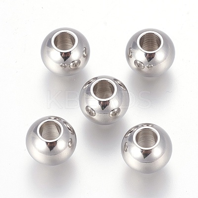 Tarnish Resistant 201 Stainless Steel European Beads X-STAS-F170-01P-A-1