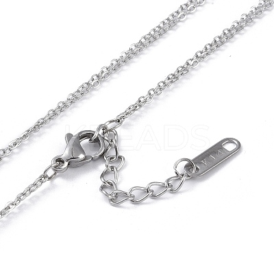 304 Stainless Steel Cable Necklaces NJEW-G081-08P-1