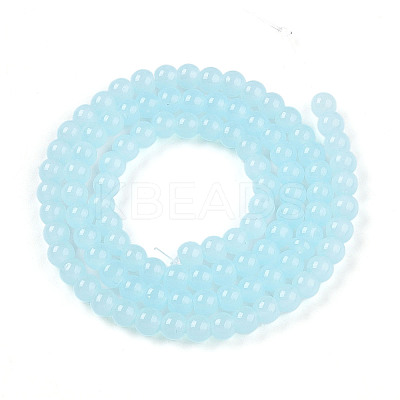 Imitation Jade Glass Beads Strands GLAA-T032-J4mm-04-1