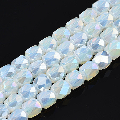 Electroplate Glass Beads Strands EGLA-N002-13-A14-1