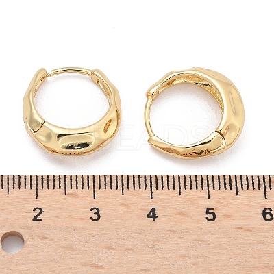 304 Stainless Steel Hammered Hoop Earrings for Women EJEW-U060-01B-G-1