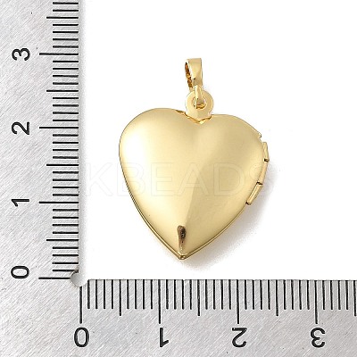 Valentine's Day Brass Heart Locket Pendants KK-D431-035E-G-1