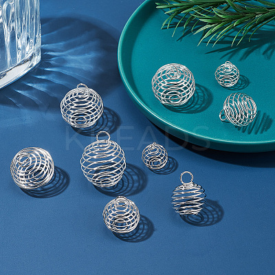 30Pcs Lantern Iron Wire Pendants Set IFIN-YW0001-23S-1
