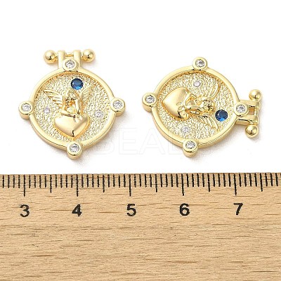 Brass Micro Pave Clear Cubic Zirconia Pendants KK-G481-07G-1
