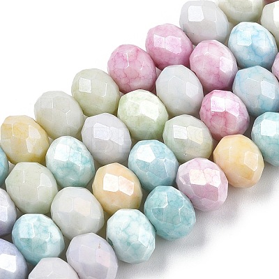 Ombre Effect Dyed Glass Beads Strands X-GLAA-C023-02-B01-1