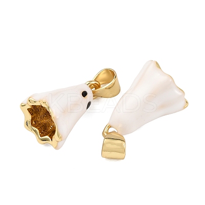 Brass Enamel Pendants KK-K408-41G-1