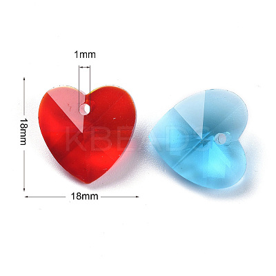 36Pcs 12 Colors Birthstone Charms Glass Pendants RGLA-ZZ0001-05-18mm-1