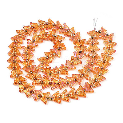 Electroplate Glass Beads Strands EGLA-N012-04B-1
