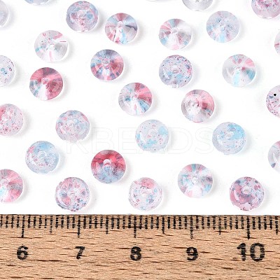 Baking Paint Transparent Glass Beads DGLA-T004-07C-1