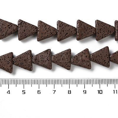 Triangle Dyed Natural Lava Rock Beads Strands G-O126-04A-14-1