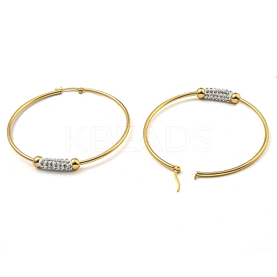 PVD Vacuum Plating 202 Stainless Steel Hoop Earrings EJEW-H003-44G-05-1