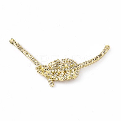 Brass Micro Pave Cubic Zirconia 2-Loop Pendants KK-E068-VC020-1