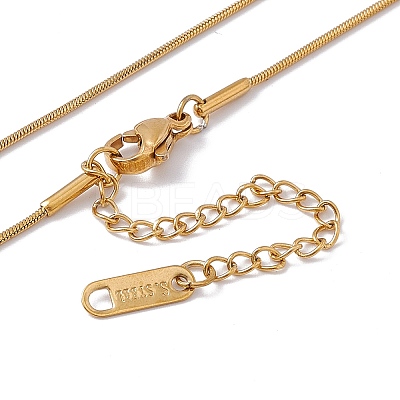 2Pcs 2 Style Ion Plating(IP) 304 Stainless Steel Column Pendant Necklaces Set NJEW-G090-03G-1