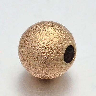 Brass Round Textured Spacer Beads KK-L051-04-4mm-1
