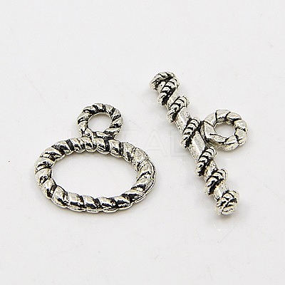 Mixed Tibetan Style Toggle Clasps TIBE-MSMC008-01AS-1