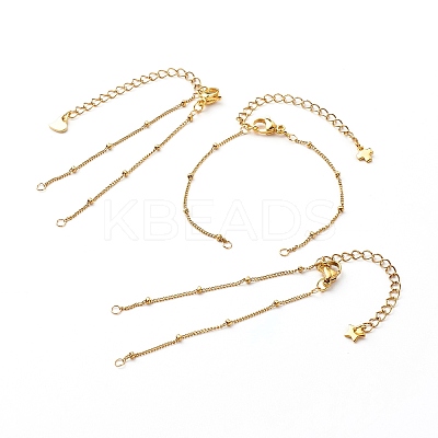 Handmade 304 Stainless Steel Satellite Chains Bracelets Making Accessories X-AJEW-JB01024-1
