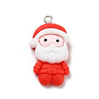 Christmas Opaque Resin Pendants LS-RESI-G043-A03-1
