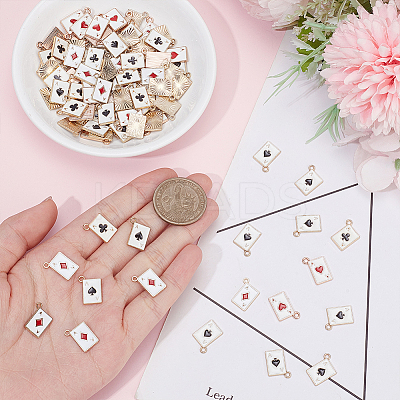 100Pcs 4 Styles Rack Plating Alloy Charms FIND-DR0002-22-1