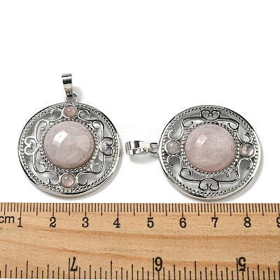 Natural Rose Quartz Pendants G-Q158-03A-1