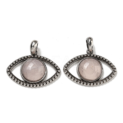 Natural Rose Quartz Pendants G-G147-07AS-10-1