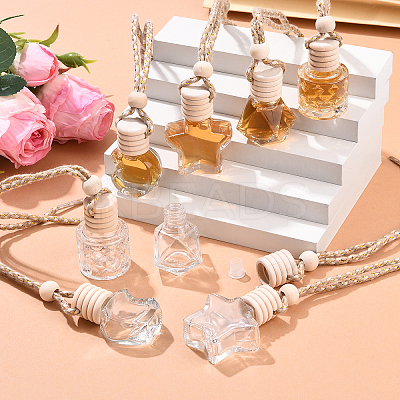 15Pcs Column Glass Empty Refillable Car Perfume Bottle AJEW-YW0001-57-1