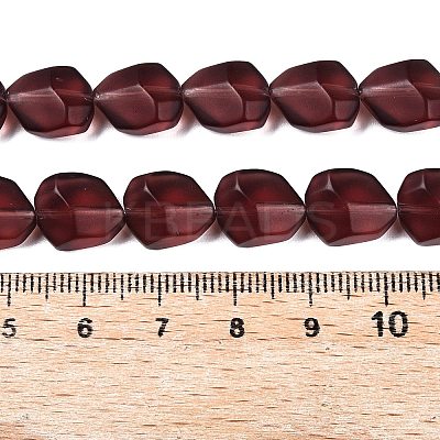 Frosted Glass Beads Strands GLAA-T023-30E-1