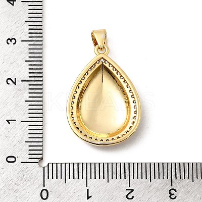 Brass Micro Pave Cubic Zirconia Pendants KK-A266-04I-G-1