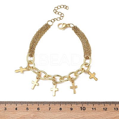 304 Stainless Steel Charm Bracelets BJEW-JB13696-1