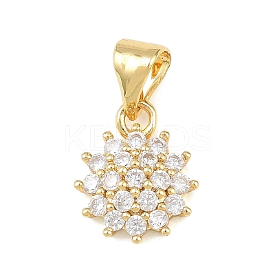 Brass Micro Pave Cubic Zirconia Pendants KK-H525-04G-1
