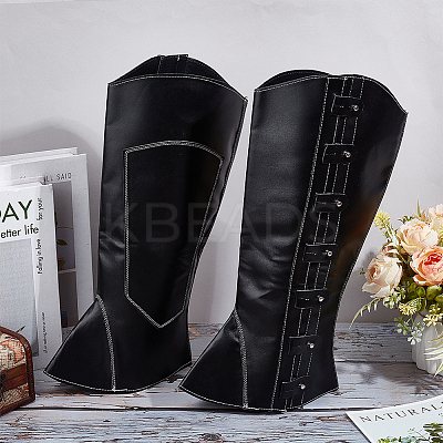 Imitation Leather Pirate Boot Covers AJEW-WH20020-020B-02-1