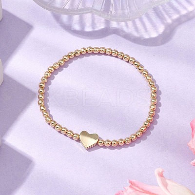 304 Stainless Steel Round Beads Stretch Bracelets BJEW-JB11216-1