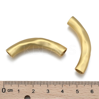 Brass Curved Tube Beads KK-K238-38MG-1