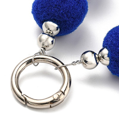 Phone Lanyard Universal Plush Ball Wrist Lanyard LS-HJEW-Q011-01E-P-1