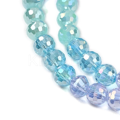 Electroplate Glass Beads Strands EGLA-D300-06-6mm-05-1