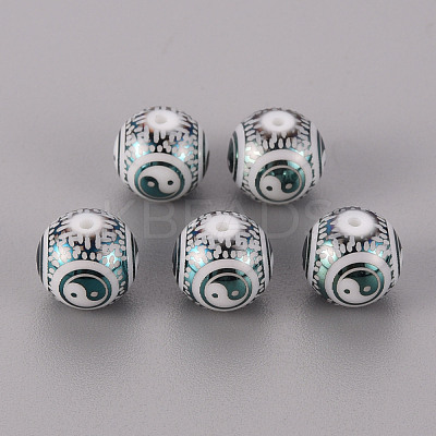 Electroplate Glass Beads EGLA-Q123-012G-1