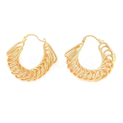 Brass Hoop Earring for Women LS-EJEW-L288-001G-1