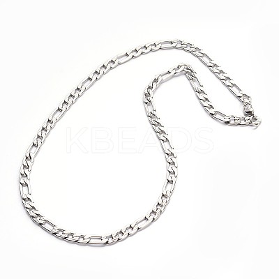 Tarnish Resistant 304 Stainless Steel Figaro Chains Necklaces NJEW-I060-09A-1
