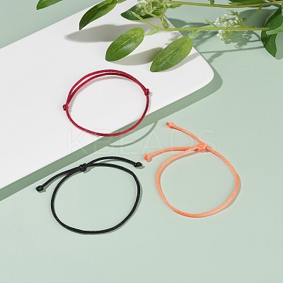 Simple Nylon Cord Bracelets Set BJEW-JB07376-02-1