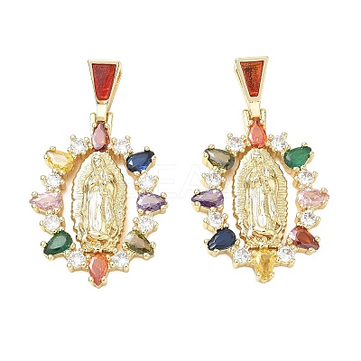 Religion Brass Pave Cubic Zirconia Pendants CU-CBA83A6-01B-G01-1